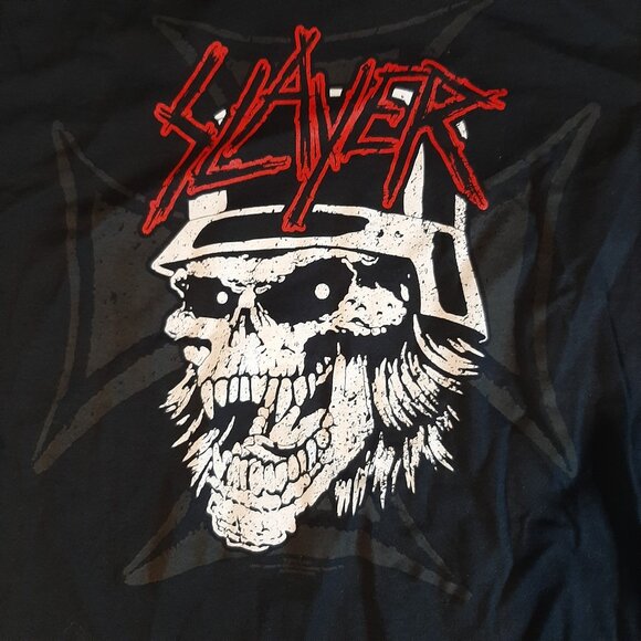 Slayer Skull helmet shirt sz small New with tags Heavy metal rock band shirt NWT - Picture 2 of 6